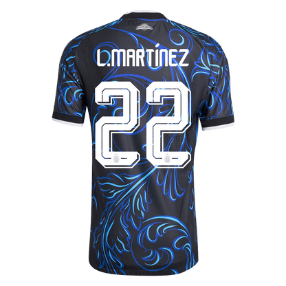 L. MARTÍNEZ #22 Argentine Extérieur Maillot - Coupe du Monde 2026 Noir Joueur