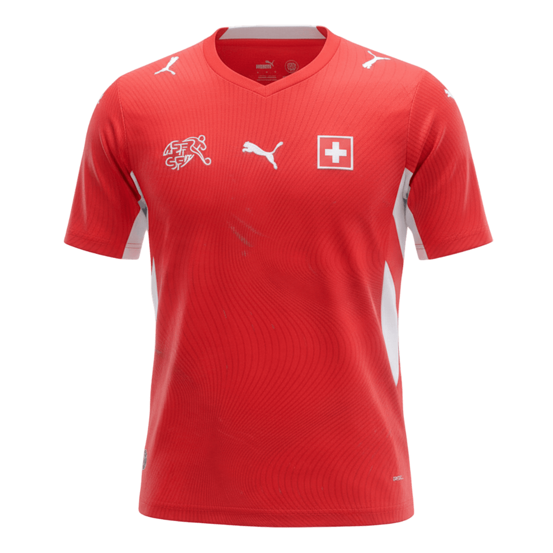 Suisse Domicile Maillot - Coupe du Monde 2026 Rouge Grande Taille