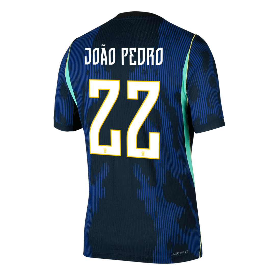 JOÃO PEDRO #22 Brésil Extérieur Maillot - Coupe du Monde 2026 Bleu marine Joueur