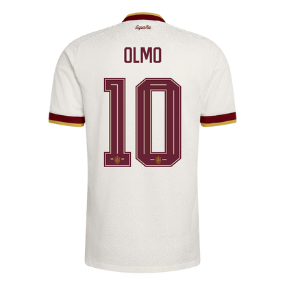 OLMO #10 Espagne Extérieur Maillot - Coupe du Monde 2026 Blanc Joueur