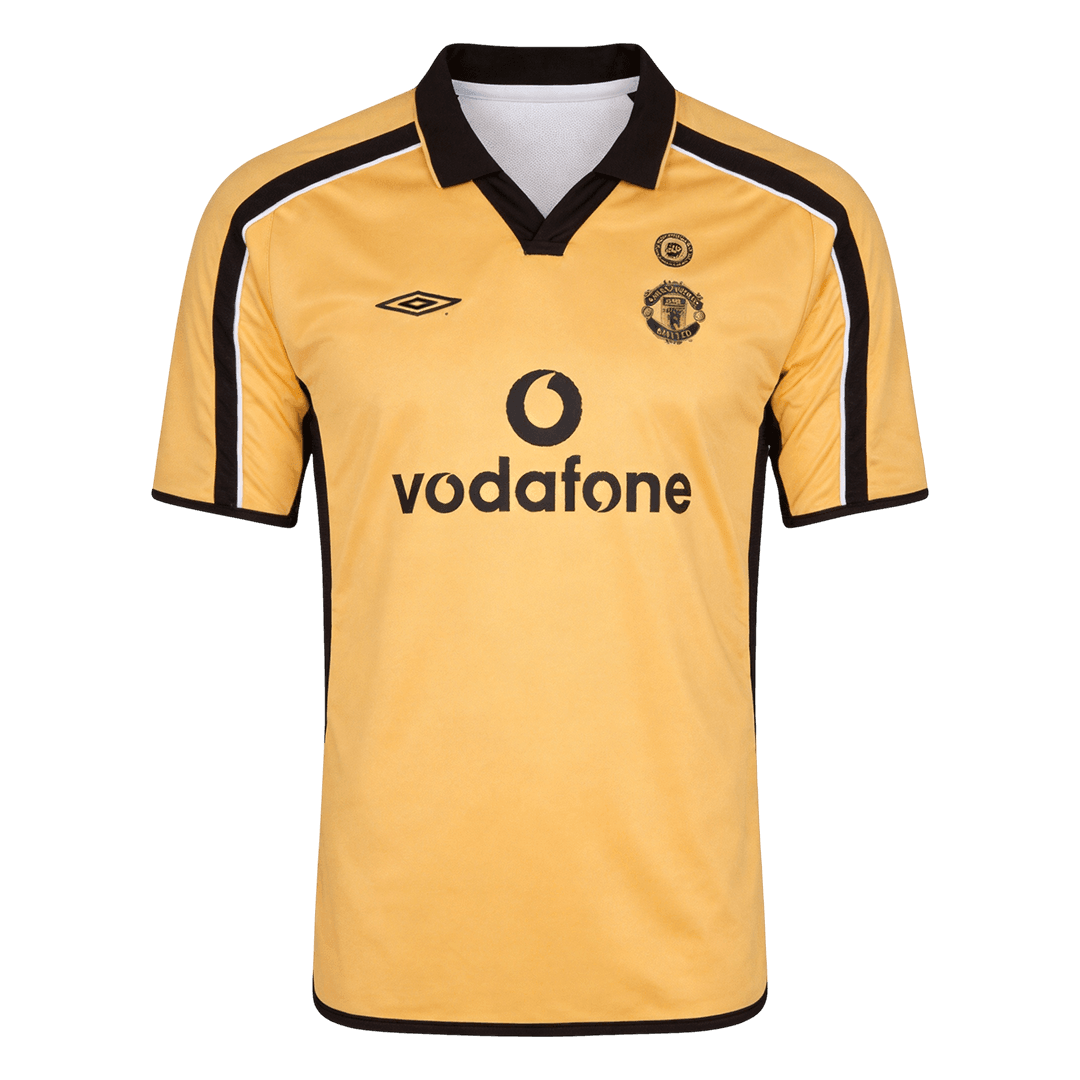 Retro Manchester United Extérieur Maillot 2001/02 White&Gold