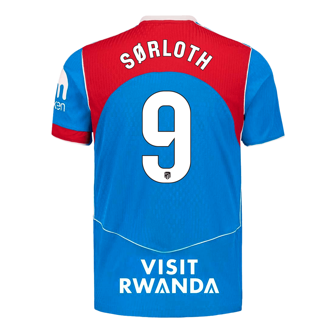 SØRLOTH #9 Atlético Third Maillot 2025/26 Bleu Joueur