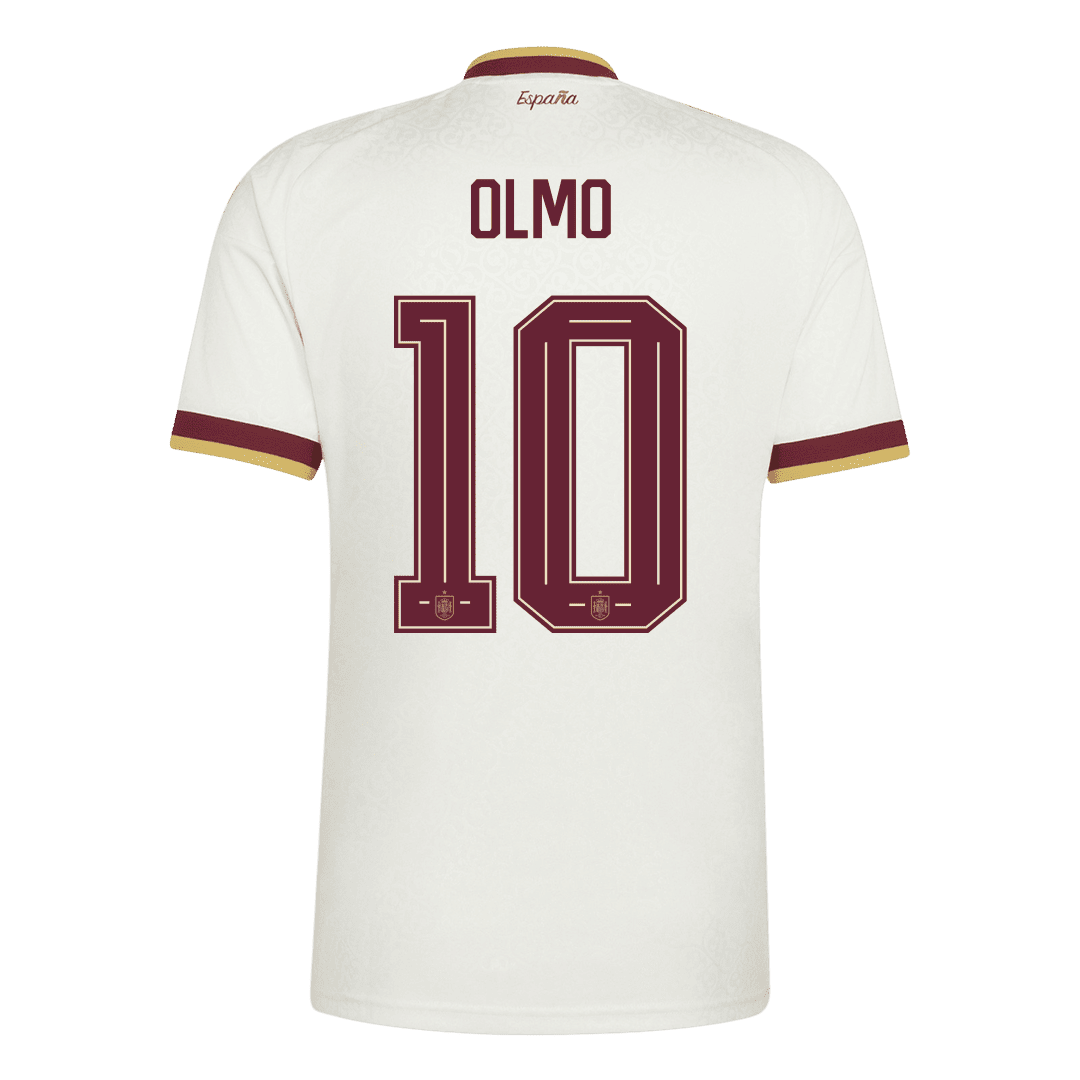 OLMO #10 Espagne Extérieur Maillot - Coupe du Monde 2026 Blanc