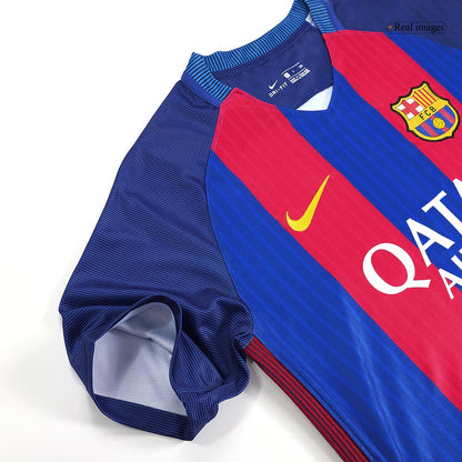Retro MESSI #10 Barcelone Domicile Maillot 2016/17 Rouge&Bleu