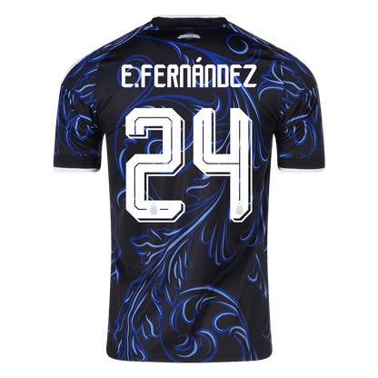 E. FERNÁNDEZ #24 Argentine Extérieur Maillot - Coupe du Monde 2026 Noir