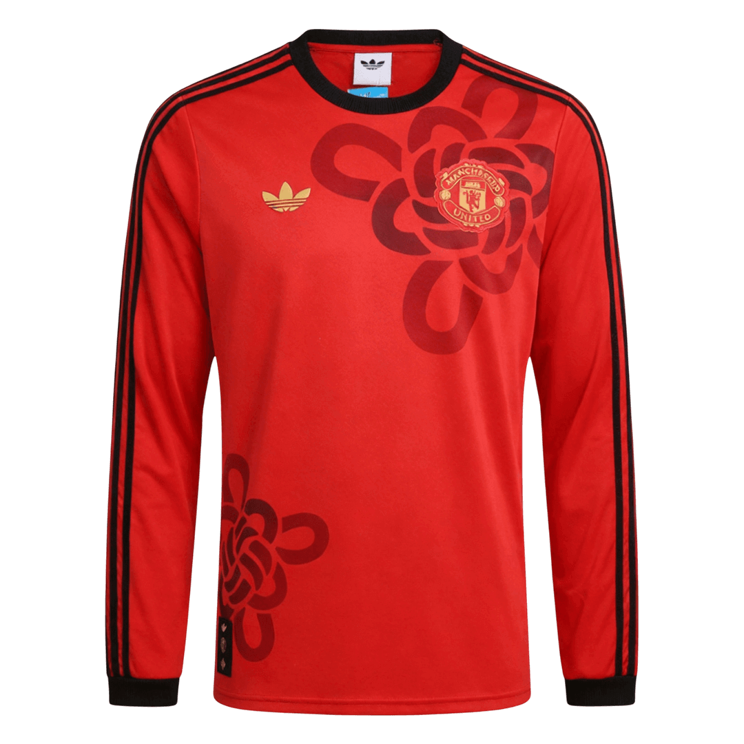 Manchester United Maillot Manches Longues 2025/26 Rouge Grande Taille