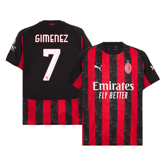 GIMENEZ #7 Milan AC Domicile Maillot 2025/26