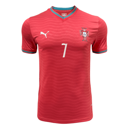 RONALDO #7 Portugal Domicile Maillot - Coupe du Monde 2026 Rouge Joueur