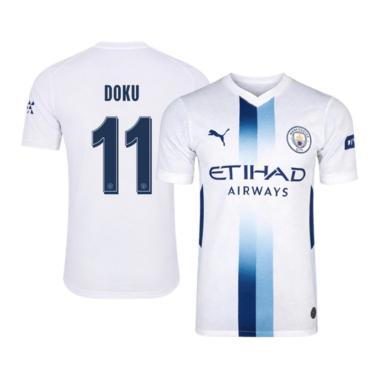 DOKU #11 Manchester City Third Maillot 2026/27 Blanc Joueur - UCL