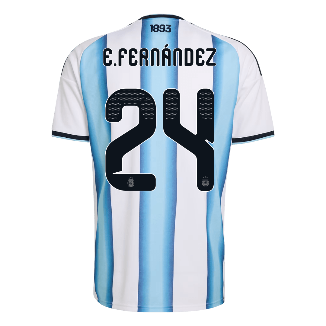 E. FERNÁNDEZ #24 Argentine Domicile Maillot - Coupe du Monde 2026 Blue&White - Super