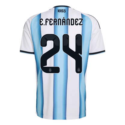 E. FERNÁNDEZ #24 Argentine Domicile Maillot - Coupe du Monde 2026 Blue&White - Super
