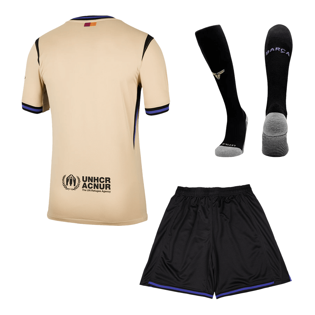 Barcelone Extérieur Maillot Kit 2025/26 Jaune&Noir