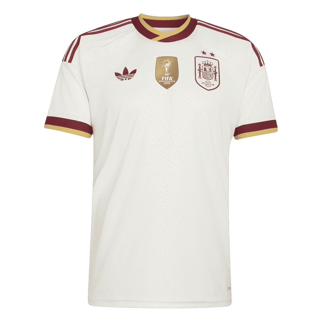 Espagne Extérieur Maillot 2 Stars - Champion Edition - Coupe du Monde 2026 Blanc