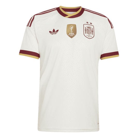 Espagne Extérieur Maillot 2 Stars - Champion Edition - Coupe du Monde 2026 Blanc