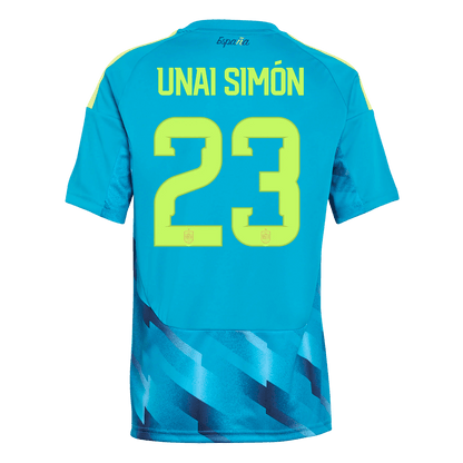 UNAI SIMÓN #23 Espagne Gardien Maillot - Coupe du Monde 2026 Bleu