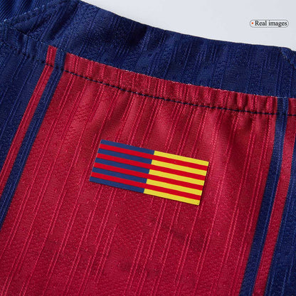 LAMINE YAMAL #10 Barcelone Domicile Maillot 2025/26 Rouge et Bleu Authentique
