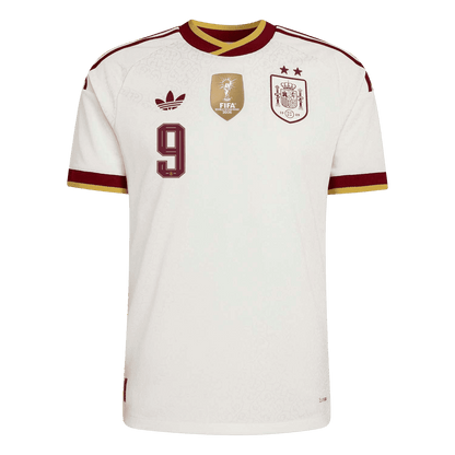 GAVI #9 Espagne Extérieur Maillot - Coupe du Monde 2026 Blanc Joueur