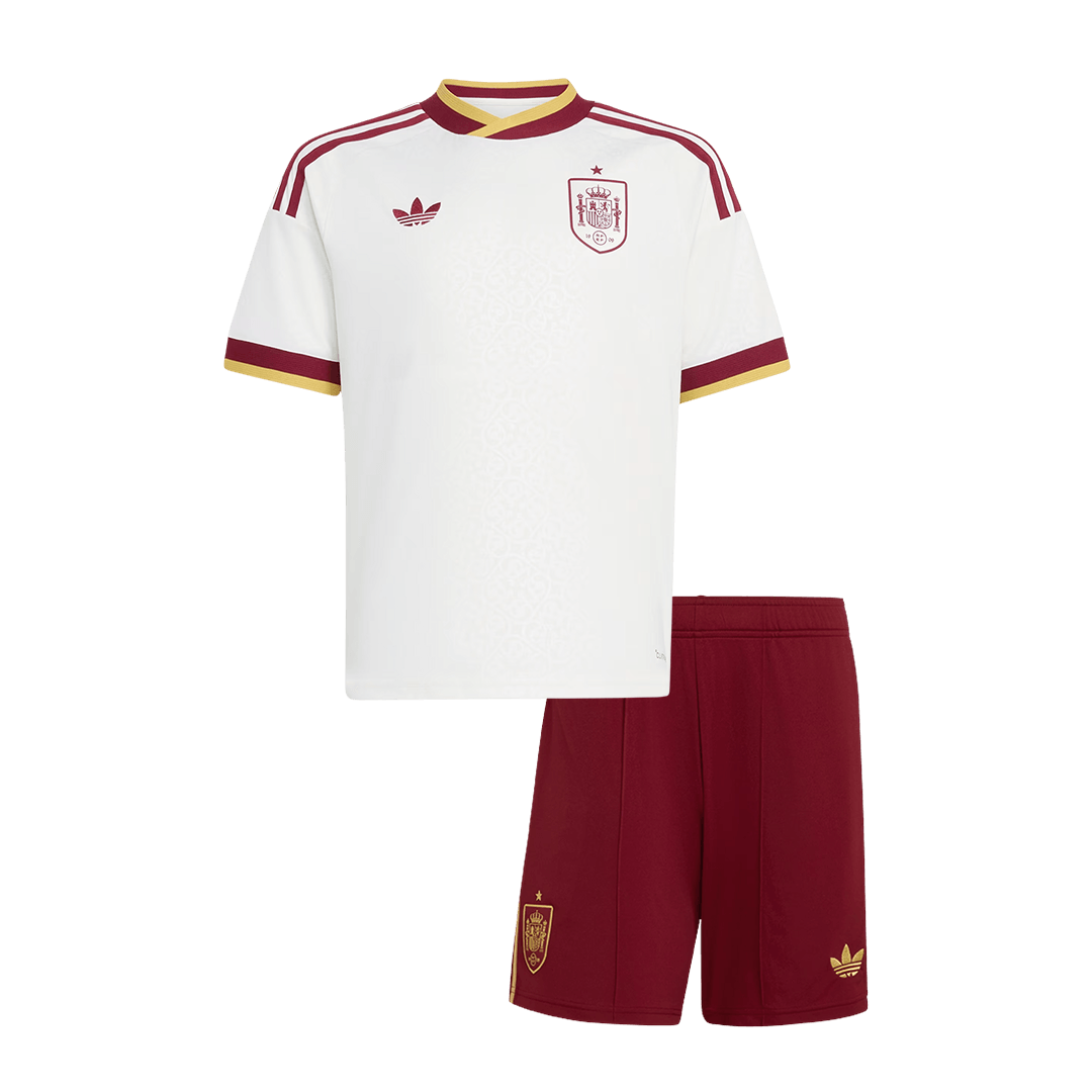 Espagne Extérieur Maillot Kit 2026 Enfant Blanc