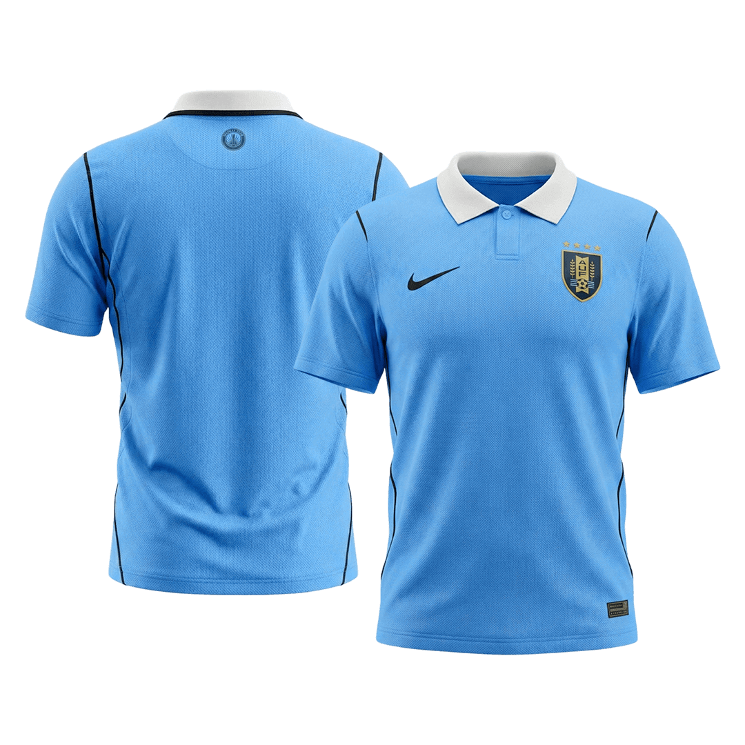 Uruguay Domicile Maillot - Coupe du Monde 2026 Bleu Grande Taille