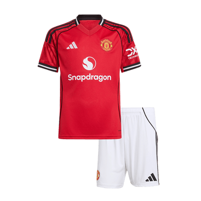 Manchester United Domicile Maillot Kit 2025/26 Junior