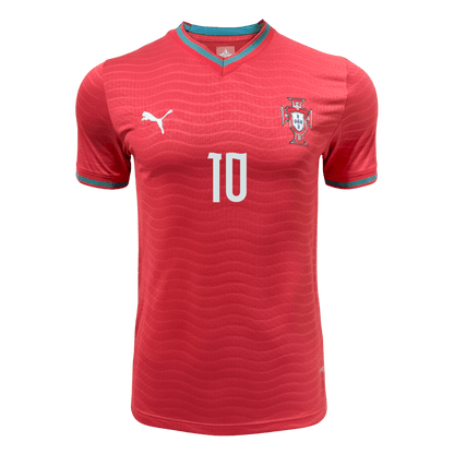 BERNARDO #10 Portugal Domicile Maillot - Coupe du Monde 2026 Rouge Joueur