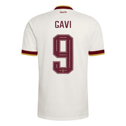 GAVI #9 Espagne Extérieur Maillot 2 Stars - Champion Edition - Coupe du Monde 2026 Blanc Joueur