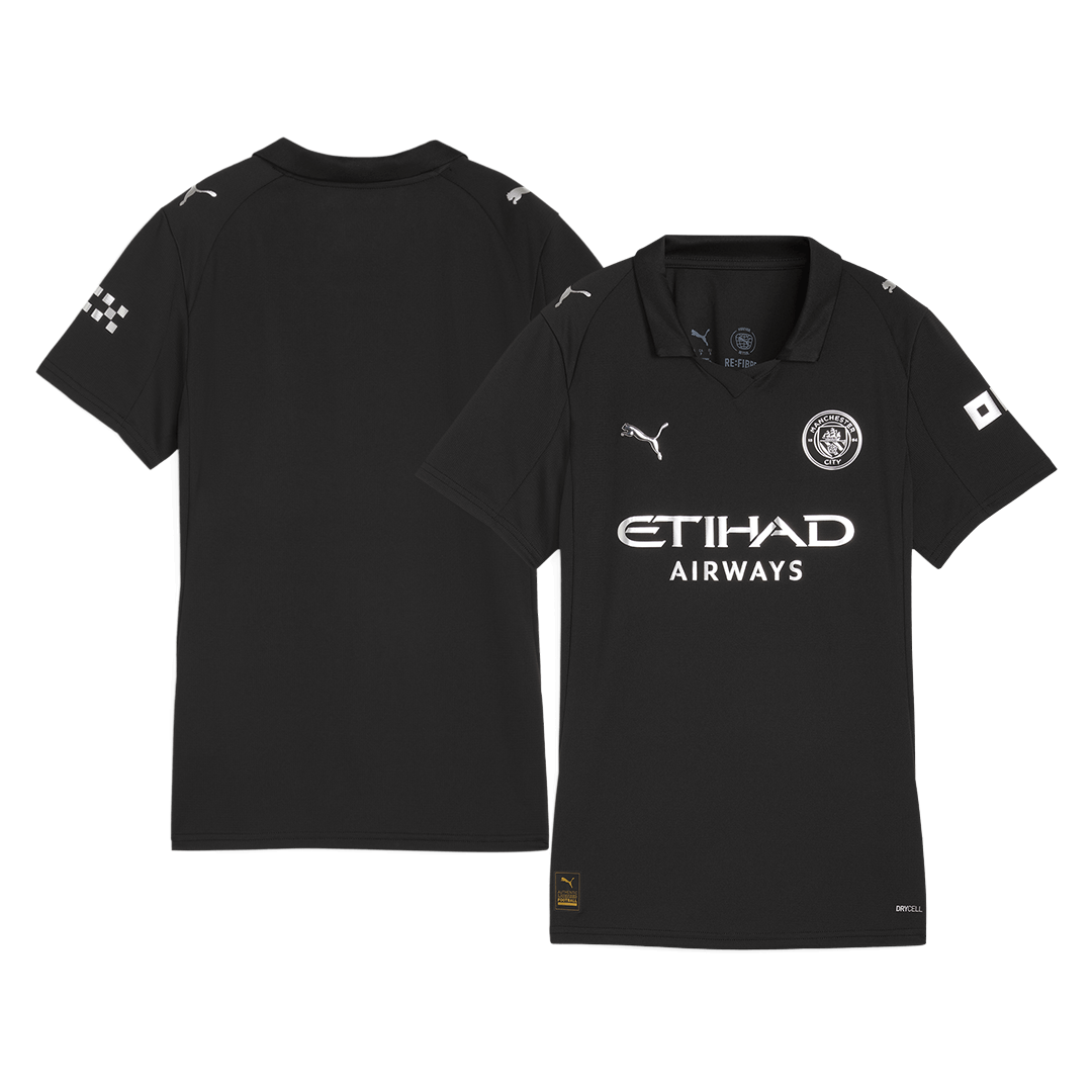 Femme Manchester City Extérieur Maillot 2025/26 Noir