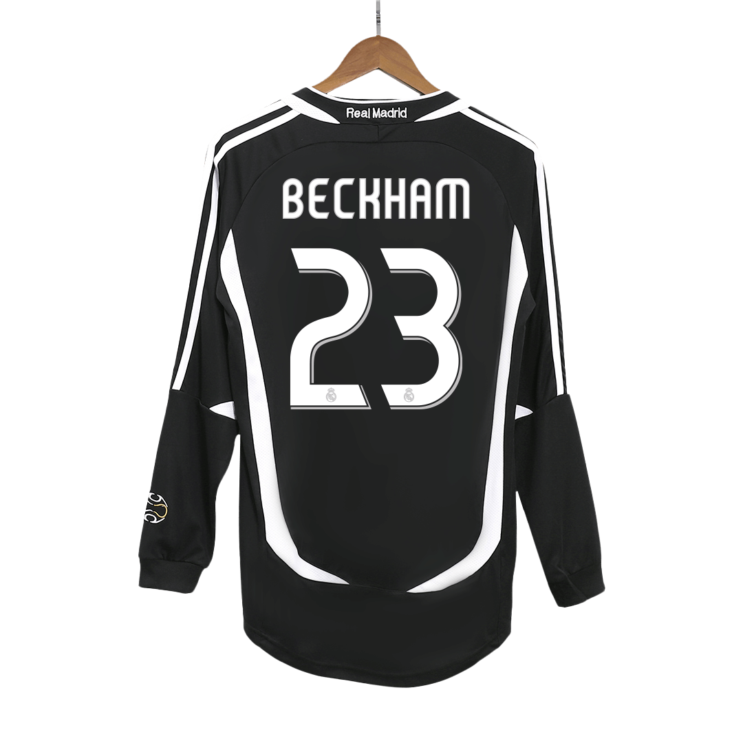 BECKHAM #23 Retro Real Madrid Extérieur Maillot Manches Longues 2006/07