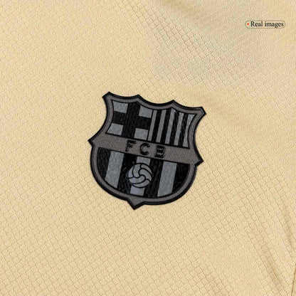 Barcelone Extérieur Maillot Kit 2025/26 Junior Jaune&Noir