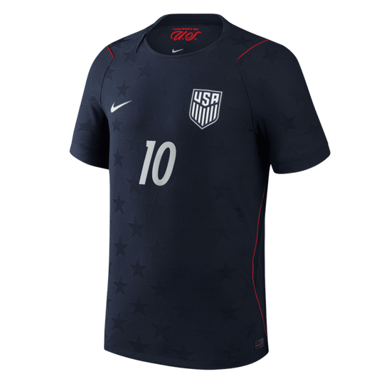 PULISIC #10 États-Unis Extérieur Maillot - Coupe du Monde 2026 Noir Joueur