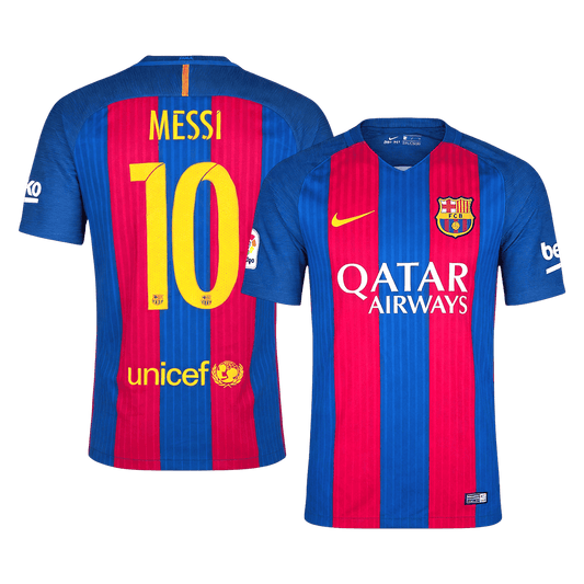 Retro MESSI #10 Barcelone Domicile Maillot 2016/17 Rouge&Bleu