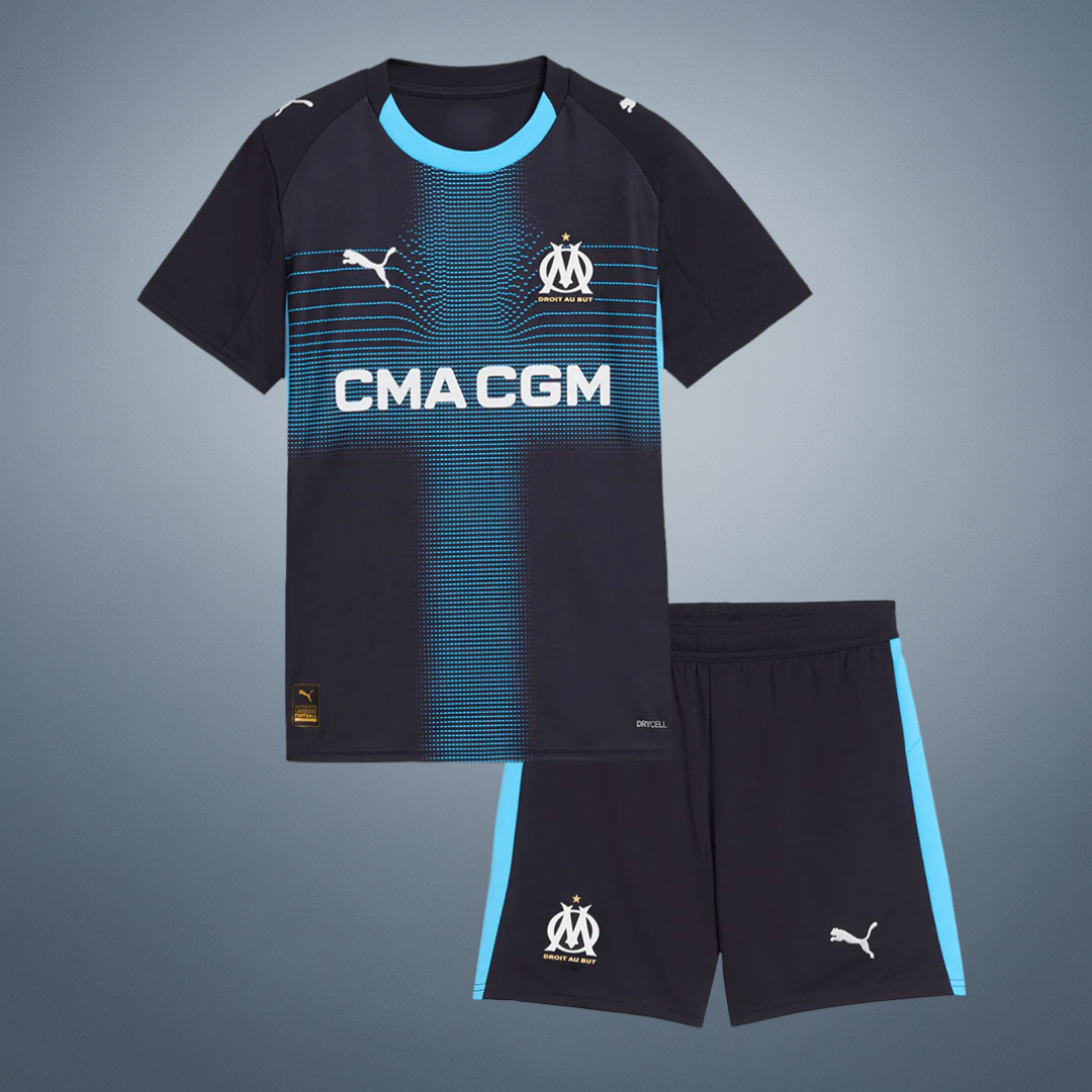 Olympique de Marseille Extérieur Maillot Kit 2025/26 Junior