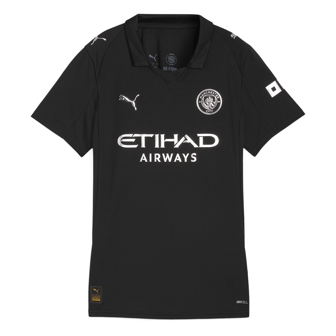 Femme Manchester City Extérieur Maillot 2025/26 Noir