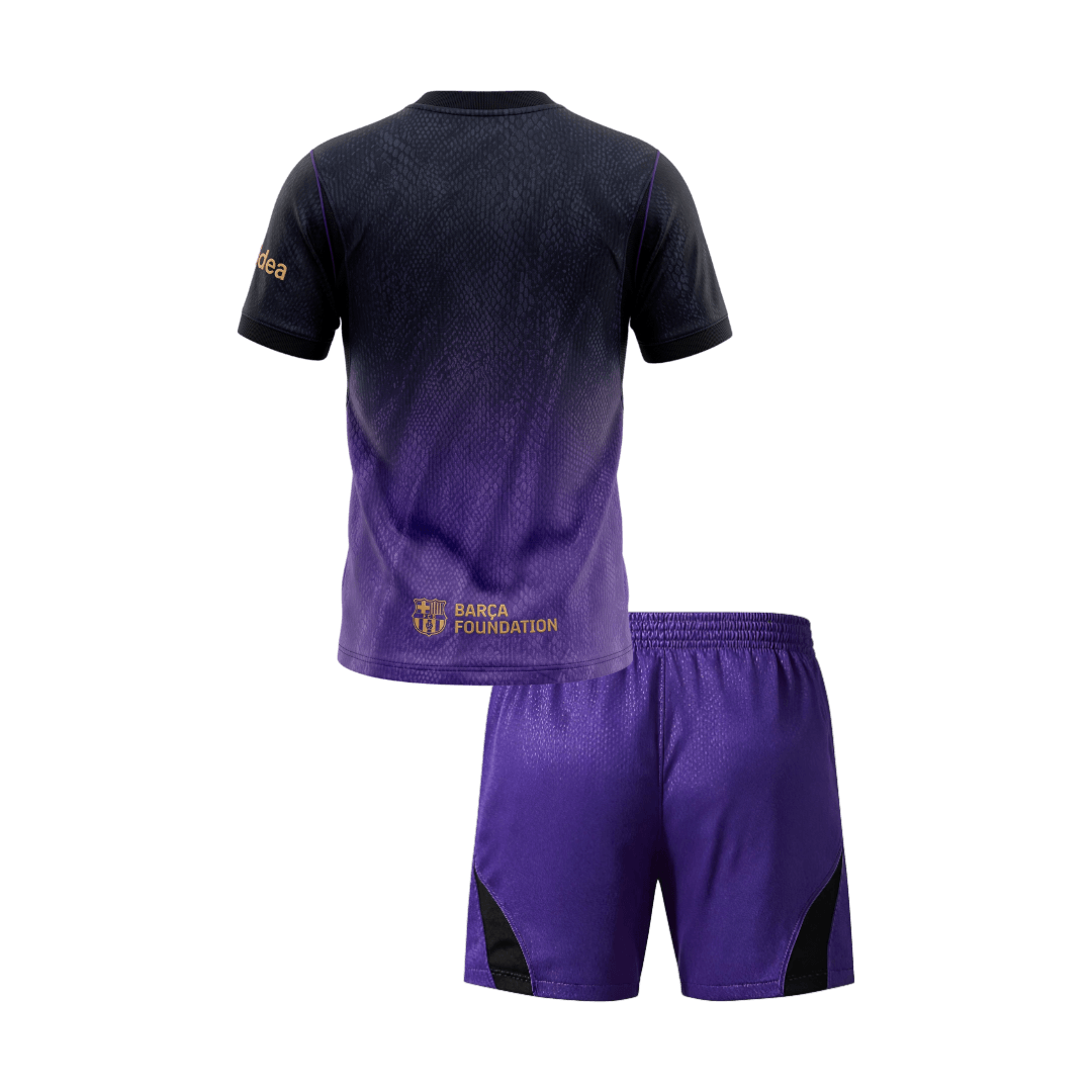 Barcelone Extérieur Maillot Kit 2026/27 Enfant Violet