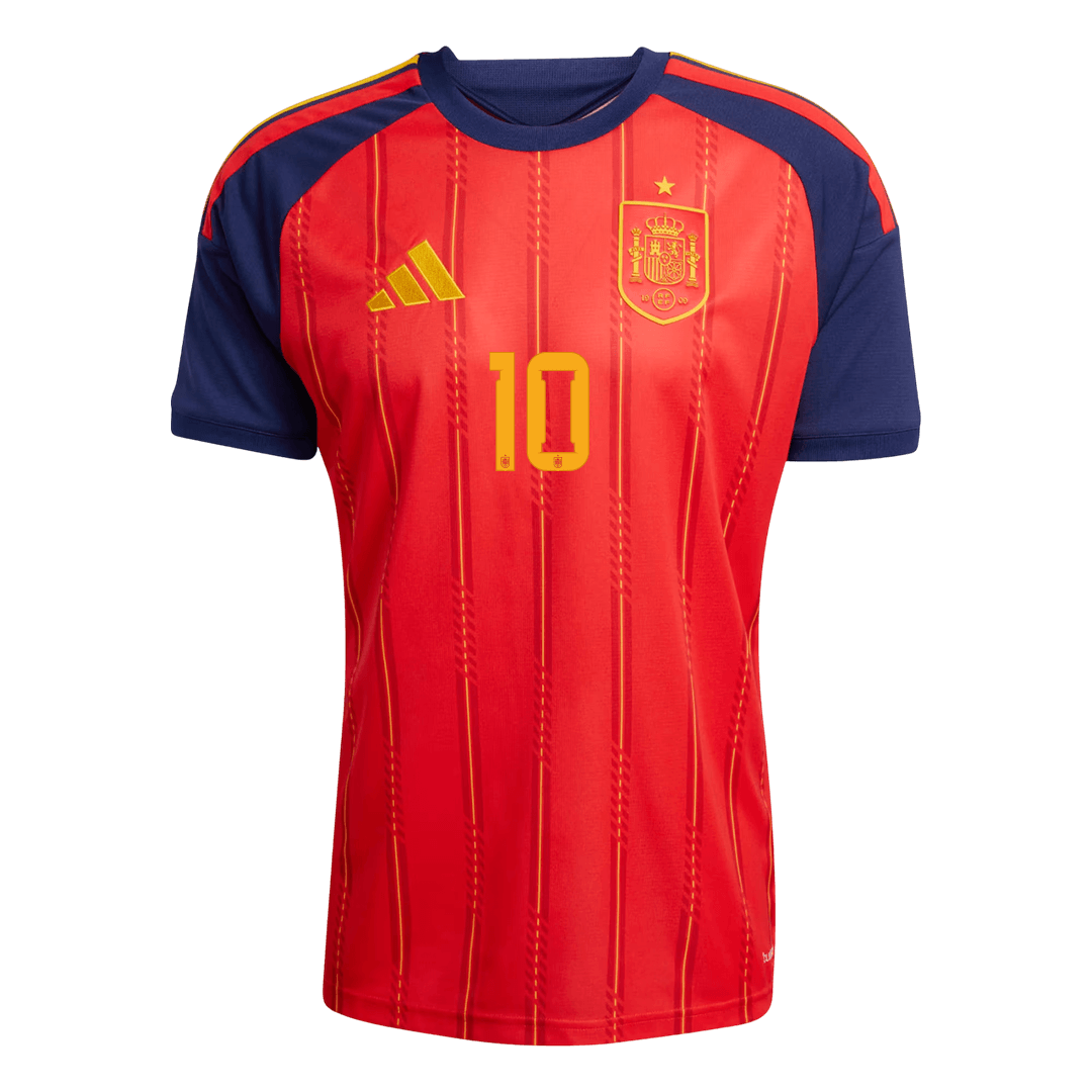 OLMO #10 Espagne Domicile Maillot - Coupe du Monde 2026 Rouge - Super
