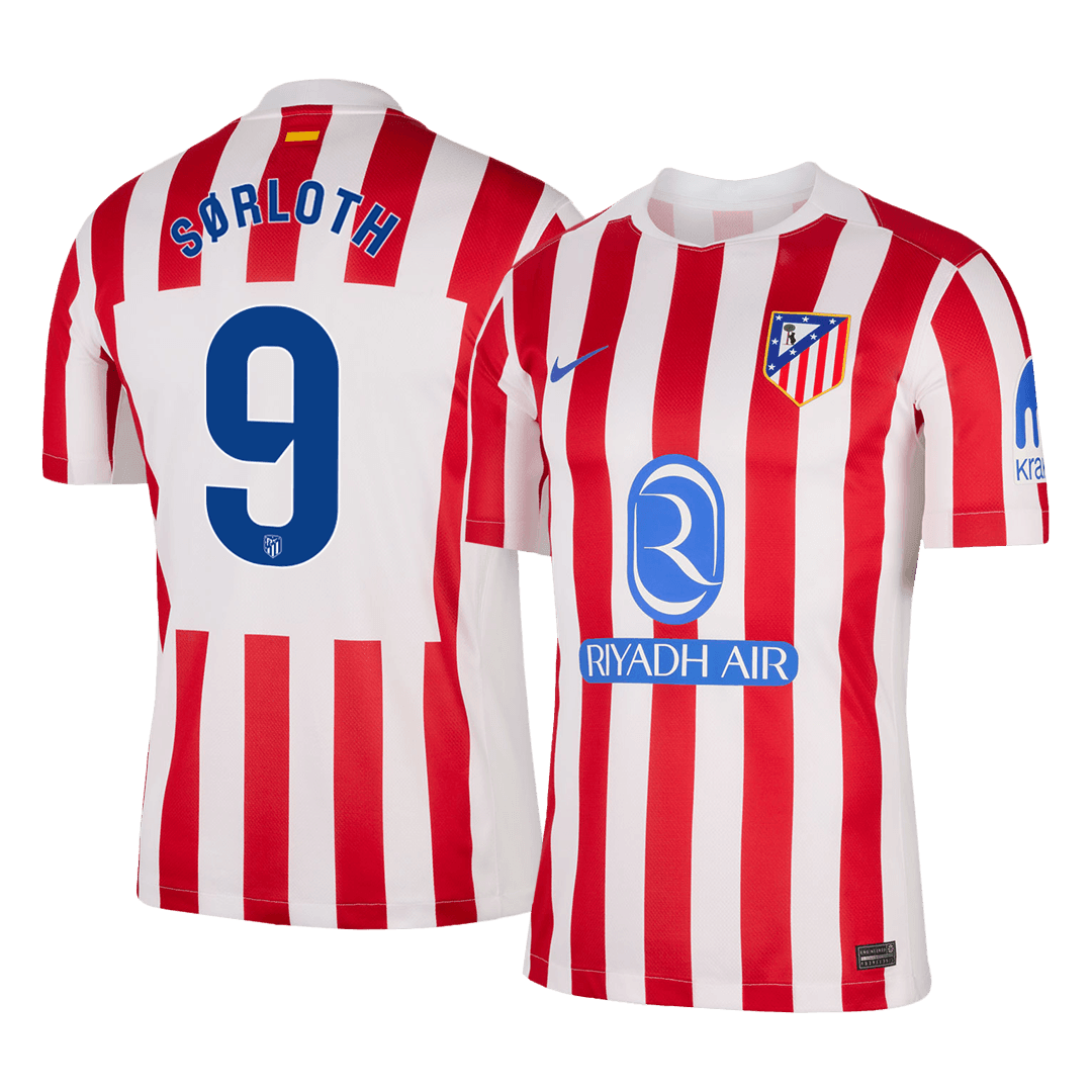 SØRLOTH #9 Atlético Domicile Maillot 2025/26 Rouge&Blanc