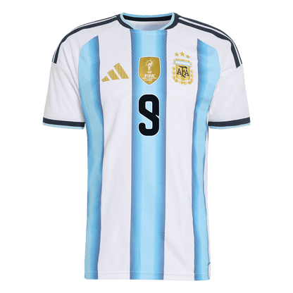 J.ÁLVAREZ #9 Argentine Domicile Maillot Coupe du Monde 2026 Blue&White Joueur