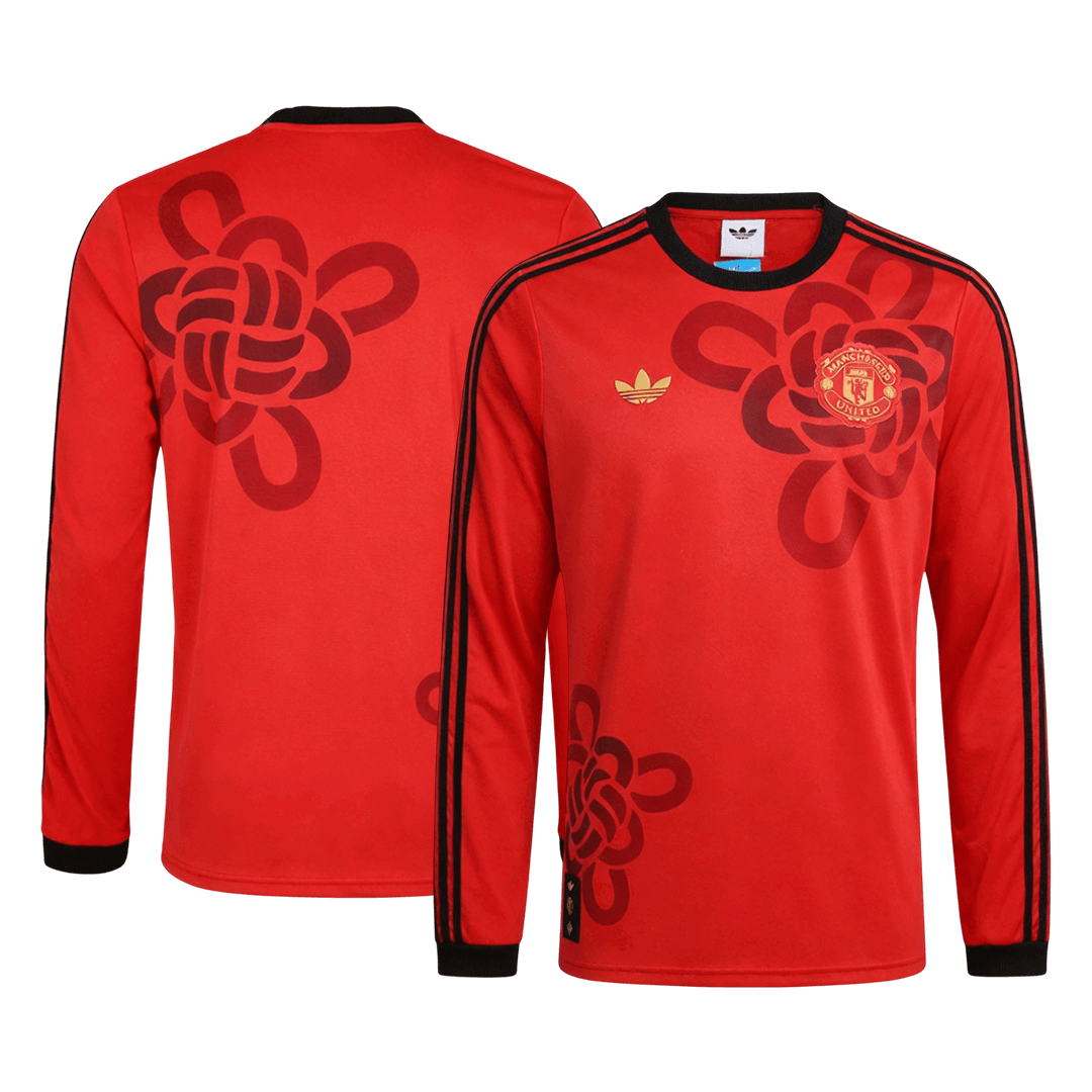 Manchester United Maillot Manches Longues 2025/26 Rouge Grande Taille