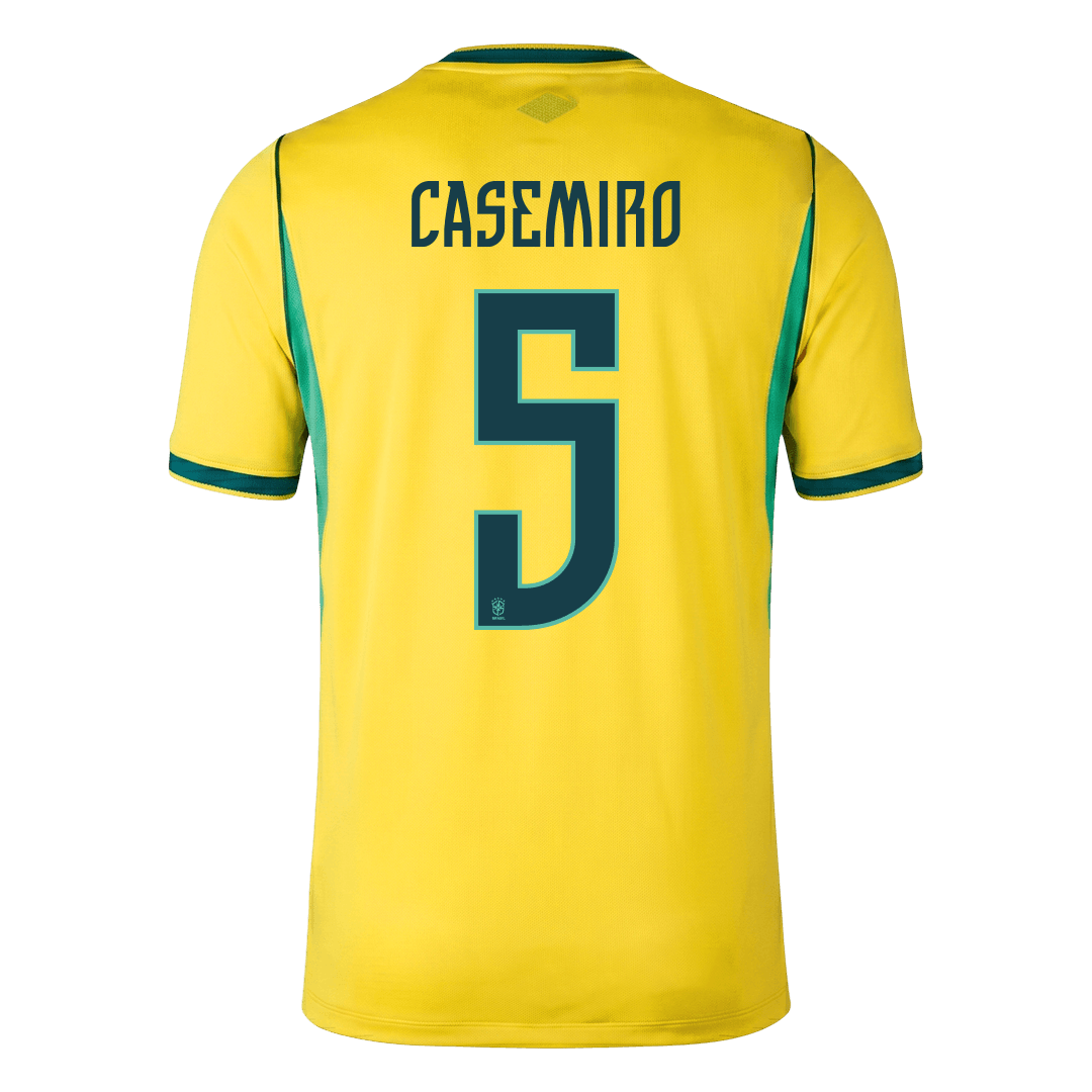 CASEMIRO #5 Brésil Domicile Maillot - Coupe du Monde 2026 Jaune