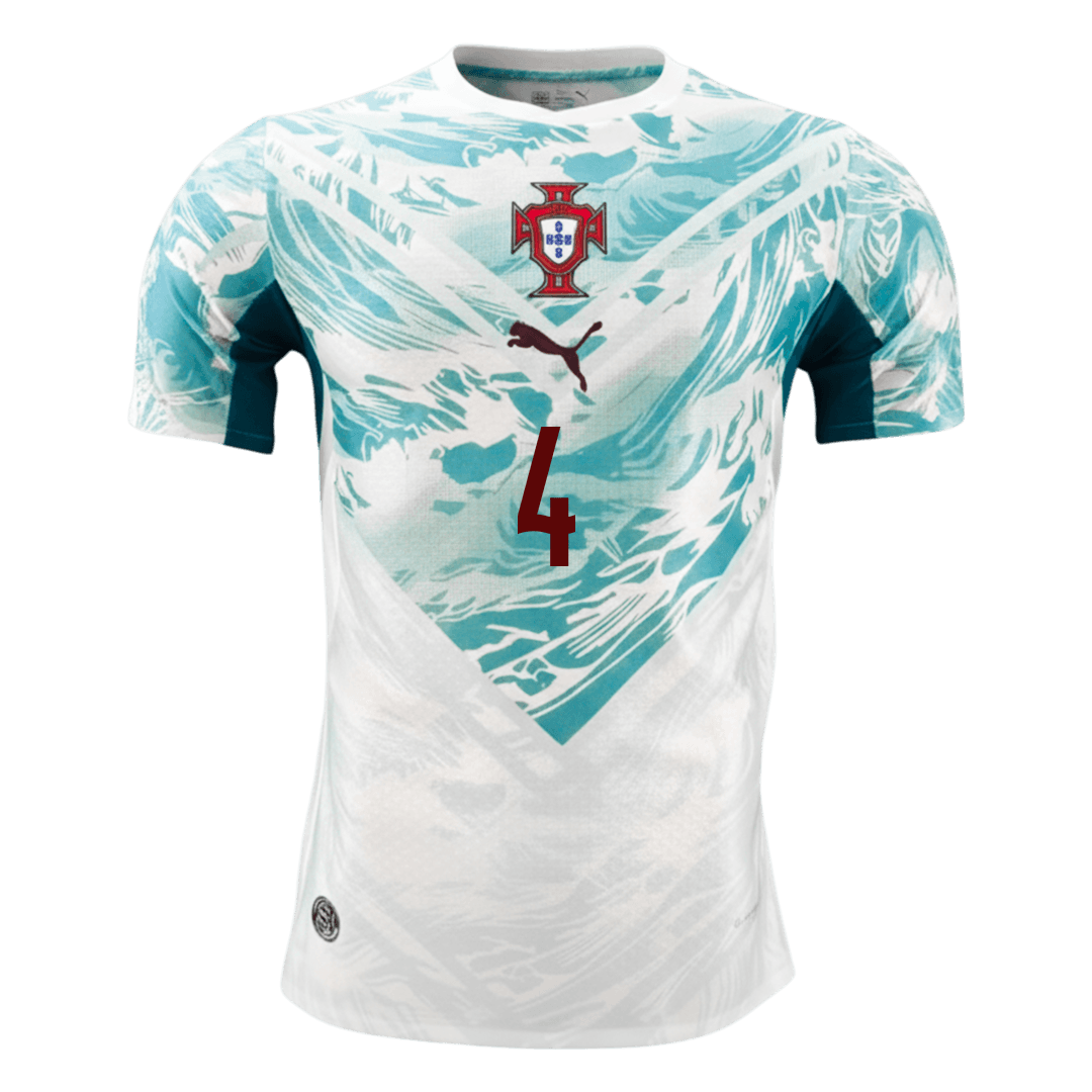 RÚBEN DIAS #4 Portugal Extérieur Maillot - Coupe du Monde 2026 White&Green Joueur