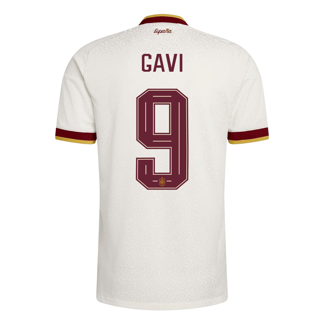 GAVI #9 Espagne Extérieur Maillot - Coupe du Monde 2026 Blanc Joueur