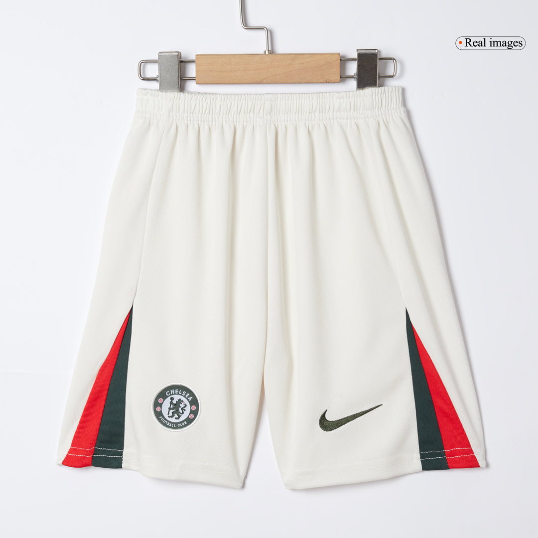 Chelsea Extérieur Maillot Kit 2025/26 Junior Blanc