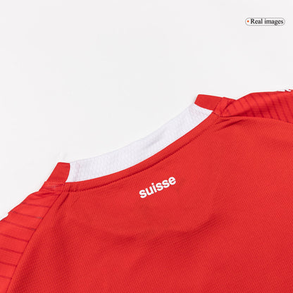 Suisse Domicile Maillot - Coupe du Monde 2026 Rouge Grande Taille