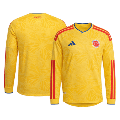Colombie Domicile Maillot Manches Longues - Coupe du Monde 2026 Jaune Grande Taille