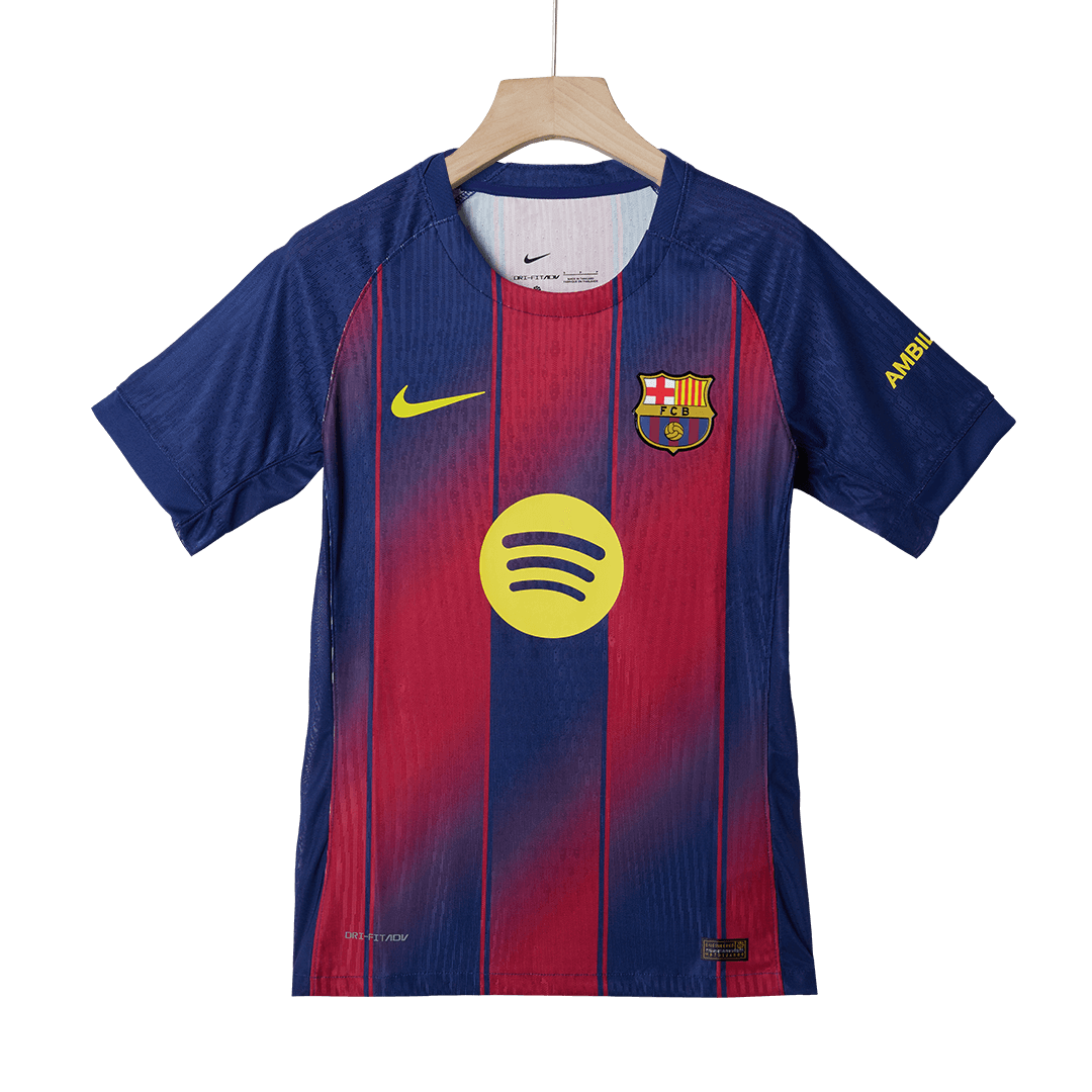 F.DE JONG #21 Barcelone Domicile Maillot 2025/26 Authentique - UCL