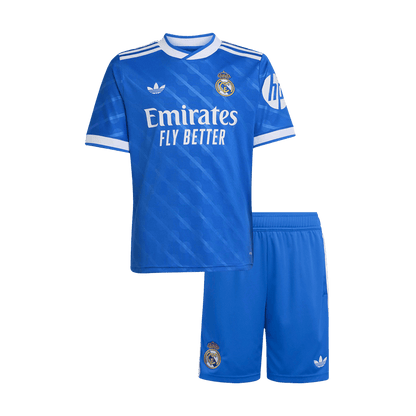 Real Madrid Third Maillot Kit 2025/26 Junior Bleu