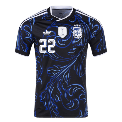 L. MARTÍNEZ #22 Argentine Extérieur Maillot - Coupe du Monde 2026 Noir