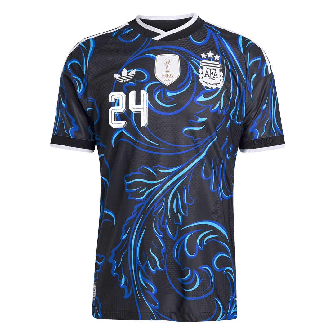 E. FERNÁNDEZ #24 Argentine Extérieur Maillot - Coupe du Monde 2026 Noir Joueur
