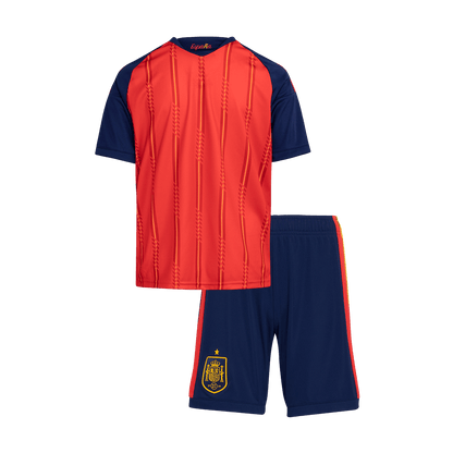 Espagne Domicile Maillot 2 Stars - Champion Edition Kit - Coupe du Monde 2026 Enfant Rouge
