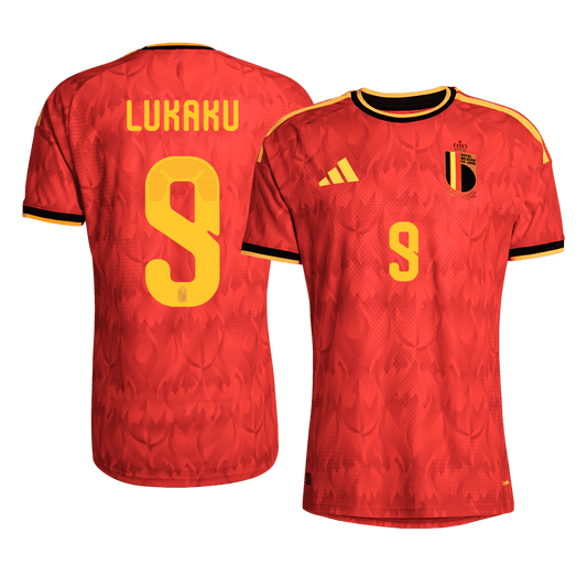 LUKAKU #9 Belgique Domicile Maillot - Coupe du Monde 2026 Rouge Joueur